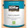 BEHR PREMIUM PLUS 1 gal. #M240-4 Sheer Apricot Satin Enamel Low Odor Interior Paint & Primer