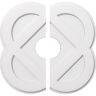 Ekena Millwork 1 in. P X 10-1/4 in. C X 26 in. OD X 6 in. ID Charlotte Architectural Grade PVC Contemporary Ceiling Medallion Two Piece