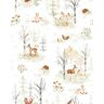 RoomMates Clara Jean Woodland Scene Neutral Vinyl Peel and Stick Matte Wallpaper 30.75 sq. ft.