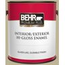 BEHR PREMIUM PLUS 1 gal. #MQ6-30 Bamboo Shoot Hi-Gloss Enamel Interior/Exterior Paint