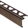 Schluter Rondec-Step Brushed Antique Bronze Anodized Aluminum 3/8 in. x 8 ft. 2-1/2 in. Metal Tile Edging Trim