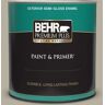 BEHR PREMIUM PLUS 1 qt. #N320-4 Camping Tent Semi-Gloss Enamel Exterior Paint & Primer