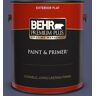 BEHR PREMIUM PLUS 1 gal. #S540-7 Bossa Nova Flat Exterior Paint & Primer