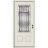 JELD-WEN 36 in. x 80 in. 3/4 Lite Mission Prairie Primed Steel Prehung Left-Hand Inswing Front Door w/Brickmould