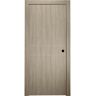 Belldinni 24 in. x 80 in. Viola 2HN Shambor Finished Aluminum Strips Left-Hand Solid Core Composite Single Prehung Interior Door