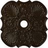 Ekena Millwork 29 in. x 3-5/8 in. ID x 1-3/8 in. Flower Urethane Ceiling (Fits Canopies up to 6-1/4 in.), Bronze
