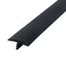 Outwater 7/8 in. Black Polyethylene Center Barb Hobbyist Pack Bumper Tee Moulding Edging 25 ft. Long Coil