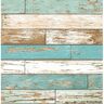 Brewster Levi Turquoise Scrap Wood Paper Strippable Roll Wallpaper (Covers 56.4 sq. ft.)