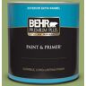 BEHR PREMIUM PLUS 1 qt. #MQ4-43 Green Plaza Satin Enamel Exterior Paint & Primer