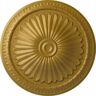 Ekena Millwork 15 in. x 1-3/4 in. Alexa Urethane Ceiling Medallion (Fits Canopies upto 3 in.), Hand-Painted Pharaohs Gold