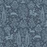 Crown Sherwood Dark Blue Woodland Peelable Wallpaper (Covers 56.4 sq. ft.)