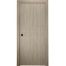 Belldinni 28 in. x 80 in. Viola 2HN Shambor Finished Aluminum Strips Right-Hand Solid Core Composite Single Prehung Interior Door