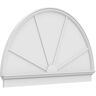 Ekena Millwork 2-3/4 in. x 66 in. x 39-3/4 in. Half Round 4-Spoke Architectural Grade PVC Combination Pediment Moulding