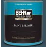 BEHR PREMIUM PLUS 1 qt. #MQ5-24 Opera Glasses Satin Enamel Exterior Paint & Primer