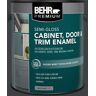 BEHR PREMIUM 1 gal. #HDC-MD-04 Totally Black Semi-Gloss Enamel Interior/Exterior Cabinet, Door & Trim Paint