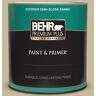 BEHR PREMIUM PLUS 1 qt. #760D-4 Lion Semi-Gloss Enamel Exterior Paint & Primer