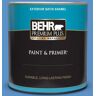 BEHR PREMIUM PLUS 1 qt. #MQ4-26 Come Sail Away Satin Enamel Exterior Paint & Primer