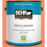 BEHR PREMIUM PLUS 1 gal. #210B-5 Tangerine Dream Satin Enamel Low Odor Interior Paint & Primer