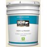 BEHR PREMIUM PLUS 5 gal. #S320-1 Farm House Satin Enamel Low Odor Interior Paint & Primer