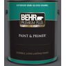 BEHR PREMIUM PLUS 1 gal. #N500-6 Graphic Charcoal Semi-Gloss Enamel Exterior Paint & Primer