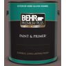 BEHR PREMIUM PLUS 1 gal. #N140-6 Wright Brown Semi-Gloss Enamel Exterior Paint & Primer