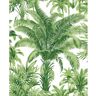 CASA MIA Palm Grove Green and White Vinyl Peel and Stick Wallpaper Roll (Cover 30.75 sq. ft.)