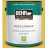 BEHR PREMIUM PLUS 1 gal. #P320-6A Flustered Mustard Semi-Gloss Enamel Low Odor Interior Paint & Primer