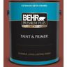 BEHR PREMIUM PLUS 1 gal. #ECC-46-3 Red Hawk Satin Enamel Exterior Paint & Primer