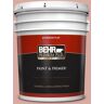 BEHR PREMIUM PLUS 5 gal. #T17-06 Everythings Rosy Flat Exterior Paint & Primer