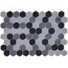 The Tile Doctor Glass Tile LOVE Head Over Heels Black and Gray 12 in. X 12 in. Hex Glossy Glass Mosaic Tile for Walls, Floors and Pools