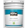 BEHR PREMIUM PLUS 5 gal. #N530-1 Pixel White Satin Enamel Low Odor Interior Paint & Primer