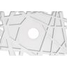 Ekena Millwork 36 in. W x 24 in. H x 6 in. ID x 1 in. P Novo Architectural Grade PVC Contemporary Ceiling Medallion