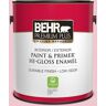 BEHR PREMIUM PLUS 1 gal. #P140-2 Sweetheart Hi-Gloss Enamel Interior Exterior Paint Primer