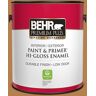 BEHR PREMIUM PLUS 1 gal. #PMD-106 Caramel Sauce Hi-Gloss Enamel Interior/Exterior Paint & Primer