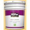 BEHR PREMIUM PLUS 5 gal. #T17-20 Lemon Burst Eggshell Enamel Low Odor Interior Paint & Primer