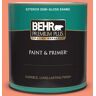 BEHR PREMIUM PLUS 1 qt. #200B-5 Indian Dance Semi-Gloss Enamel Exterior Paint & Primer