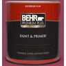 BEHR PREMIUM PLUS 1 qt. #110B-7 Raspberry Pudding Flat Exterior Paint & Primer