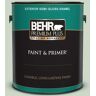 BEHR PREMIUM PLUS 1 gal. #450E-2 April Mist Semi-Gloss Enamel Exterior Paint & Primer