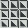 Bedrosians Matisse Square 12 in. x 12 in. Honed White Carrara/Nero Marquina Marble Mosaic Tile (5.1 sq. ft./Carton)