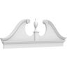 Ekena Millwork 2-3/4 in. x 76 in. x 25-7/8 in. Rams Head Architectural Grade PVC Combination Pediment Moulding
