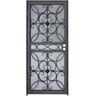 Grisham Madrid 32 in. x 80 in. Universal/Reversible Powder Coated Black Wrought Iron Steel Security Door