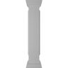 Ekena Millwork Straight 48 in. x 8 in. White Box Newel Post with Panel, Peaked Capital and Base Trim (Installation Kit Included)