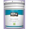 BEHR PREMIUM PLUS 5 gal. #M560-4 Evening Slipper Satin Enamel Low Odor Interior Paint & Primer