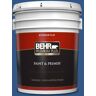 BEHR PREMIUM PLUS 5 gal. #590B-7 Award Blue Flat Exterior Paint & Primer