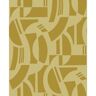 Scott Carter Yellow Gold Flocked Geometric Flock Non-pasted Non-Woven Paper Wallpaper