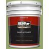 BEHR PREMIUM PLUS 5 gal. #MQ4-43 Green Plaza Flat Exterior Paint & Primer