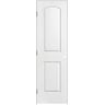 Masonite 24 in. x 80 in. Roman 2-Panel Round Top Right-Handed Hollow-Core Smooth Primed Composite Single Prehung Interior Door