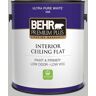 BEHR PREMIUM PLUS 1 gal. #PPU25-14 Engagement Silver Ceiling Flat Interior Paint