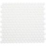 ANDOVA Stylish-Sweetpea Whitle White 11 3/8 in. x 12 15/16 in. Glossy Porcelain Round Mosaic Tile (9.7 sq. ft./Case)