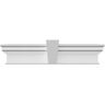 Ekena Millwork 1-1/4 in. x 146 in. x 12 in. Polyurethane Crosshead Moulding with Flat Keystone